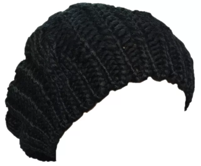 New Arrivals Lady Winter Warm Knitted Crochet Slouch Baggy Beret Beanie Hat Cap