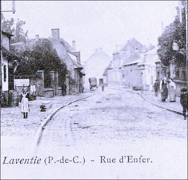 Laventie Rue D'infer 1906 Old Postcard Cpa Pas De Calais Nord France