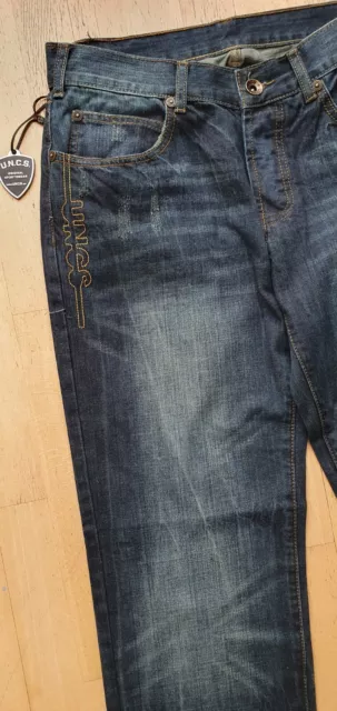 UNCS Jeans Dark Blue Größe S Straight Leg W33 L34 washed Look 3