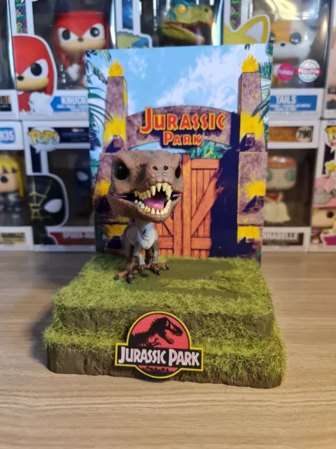 Jurassic Park Funko Pops. Display Stand. Pop Vinyl.  Commisions Available.