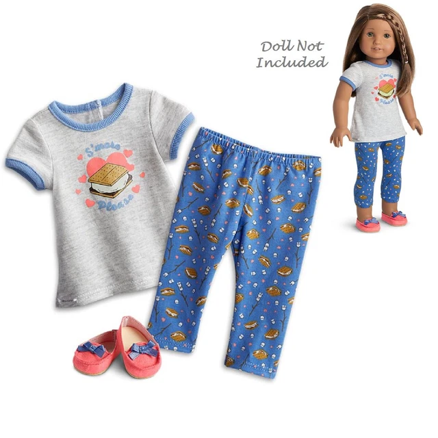 American Girl TRULY ME S'MORE FUN PAJAMAS for 18" Dolls NEW Campfire PJs Clothes