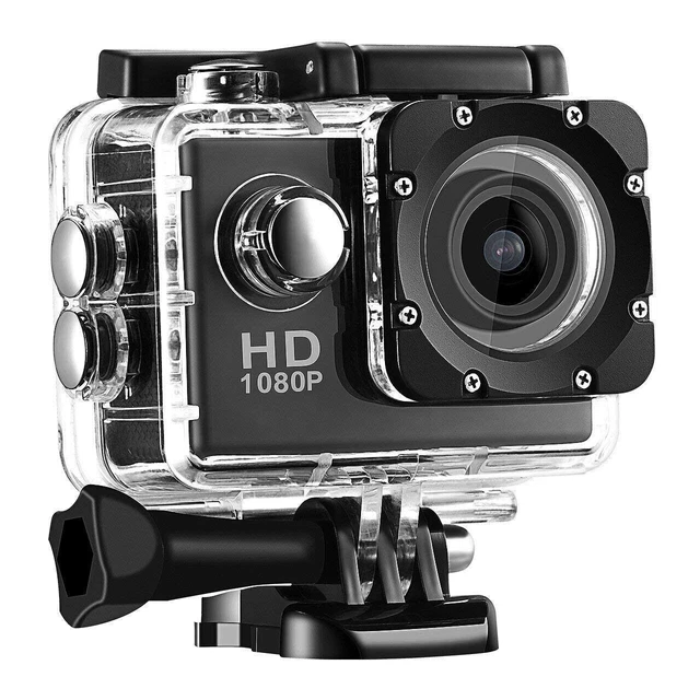 Caméra d'action 1080P 12MP Caméra de sport Full HD 2,0 pouces Action Cam...