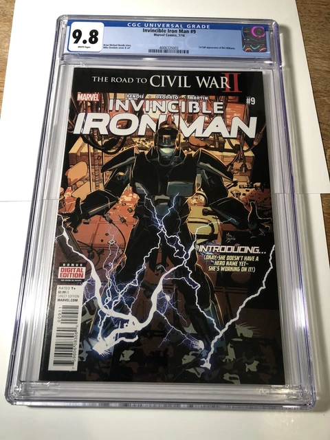 Invincible Iron Man #9 ~ CGC 9.8 ~ 1st print - 1st RIRI - IRONHEART 🔥 MCU KEY