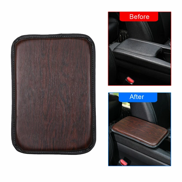 Car Accessories Armrest Pad Cover Center Console Box PU Leather Cushion Mat Red_