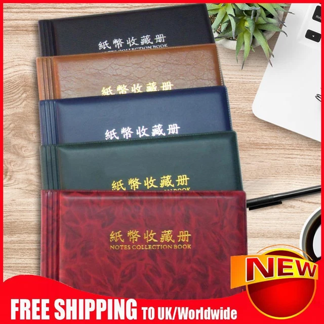 20 Pages Paper Money Currency Banknote Collection Book Storage Album