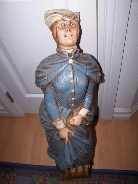 Vintage ALFCO NY Ship's Nautical Figurehead Wall Mount Lady In Blue Dress
