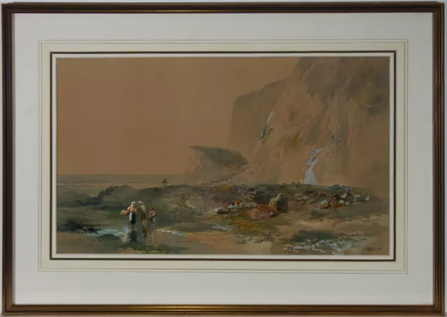 James Vivien de Fleury (1847-1902) - 1900 Aquarell, Whitecliff Bay, Iow