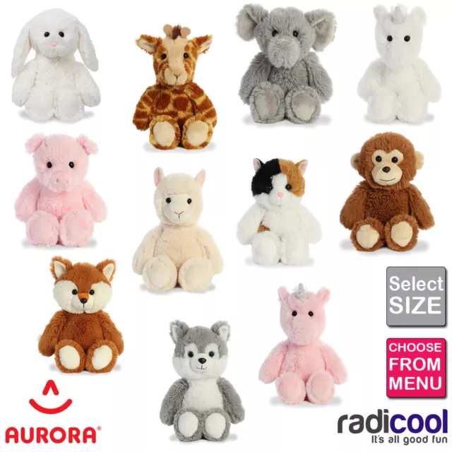 Aurora Cuddly Friends ALL SIZES PLUSH Cuddly Soft Toy Teddy Kids Gift Brand New