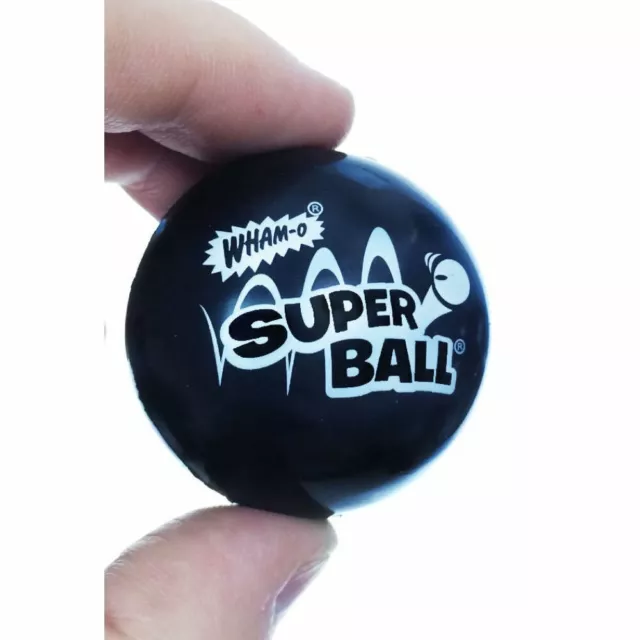 WHAM-O ORIGINAL SUPERBALL SCHWARZ Whamo Zectron Gummi Hi-Bounce SUPER BALL (1,5") EUR 8,12 ...
