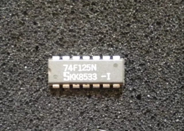 74F125, tampone quad tri-state, confezione PDIP DIL