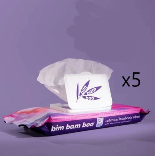 Lote de 6 toallitas botánicas de botán de bamboty Bim Bam Boo paquetes de 42 quilates