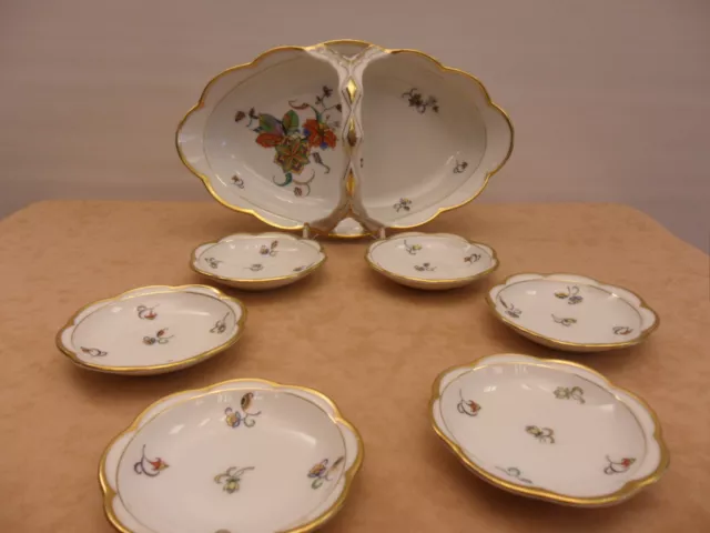 Antik Weimar Jugendstil Konfektteller Anbieteschale  Porzellan Porcelain