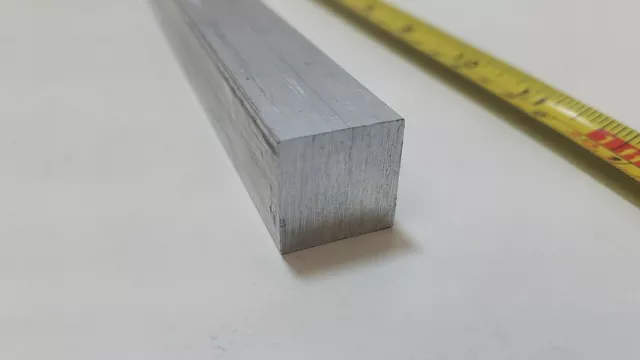 6061 Aluminum Square Bar, 3/4" Square x 12" long, Solid Stock, T6511 3