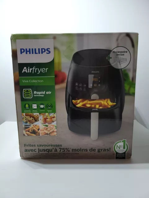 Nueva freidora de cocina digital negra Philips Viva Collection HD9230/26 precio de venta sugerido por el fabricante $250