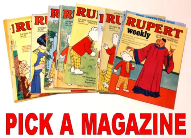 RUPERT THE BEAR - Rupert Weekly - PICK A MAGAZINE / comic no 41 - 80