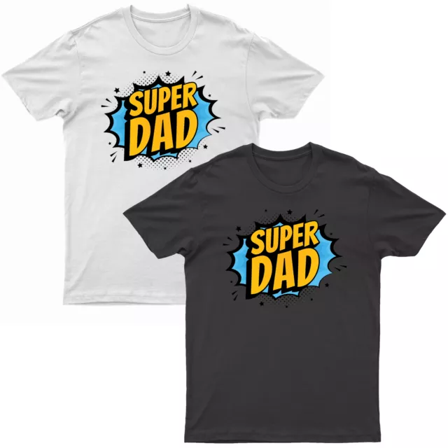 Super Dad Mens Round Neck Short Sleeve T-Shirt Fathers Day Gift Top