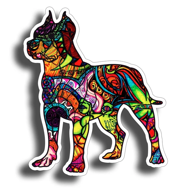 thumbnail image 2 of Pitbull Face Vinyl Decal Sticker – Circle Shade Design, Great For Dog Lovers (Oracal 651) 2 of 2
