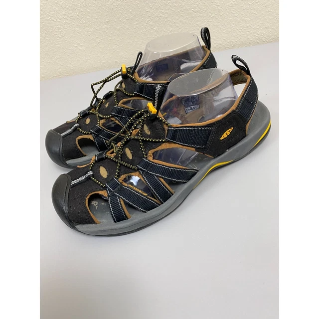 KEEN FISHERMAN SANDALS Black Yellow Mens Size 11Outdoor Hiking Summer