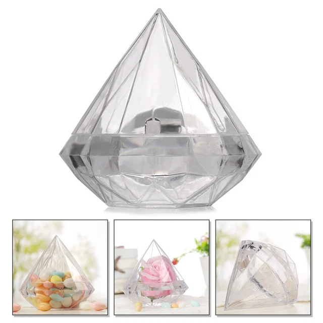 boîtes de rangement de bonbons en forme de diamant 12 pcs boîte de colis de