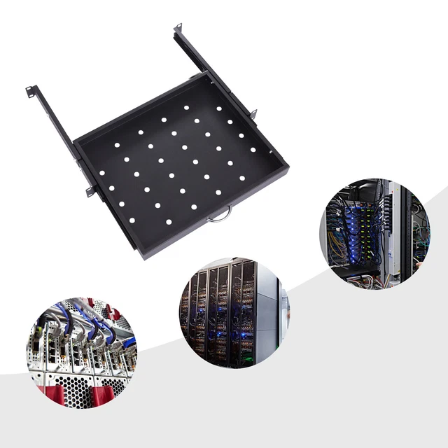 19" Server Cabinet Rackmount Cabinet Case Drawer Frame 1U Wall Mount Rack Black