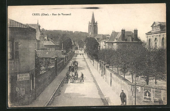 CPA Creil, Rue de Verneuil