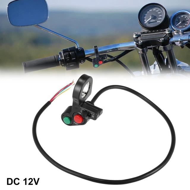 7/8" 22mm Motorcycle Handlebar Switch Assembly with Horn Turn Signal Light