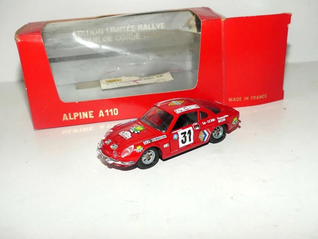 Miniature Renault Alpine A110 G4 Rallye Tour De Corse 1975, Nicolas, échelle 1/43, Trofeu