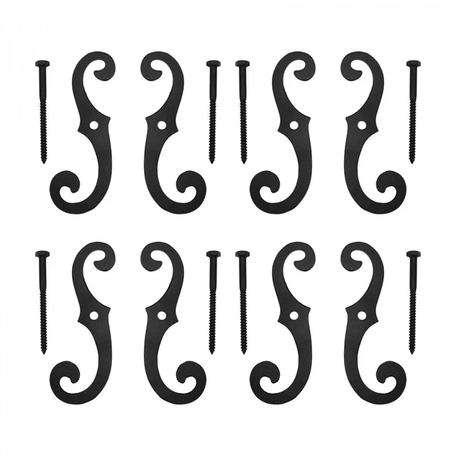 Cast Iron Window Shutter Dogs (Pair) Vintage Style 6-1/2" H x 2-1/4" W 4 Pairs