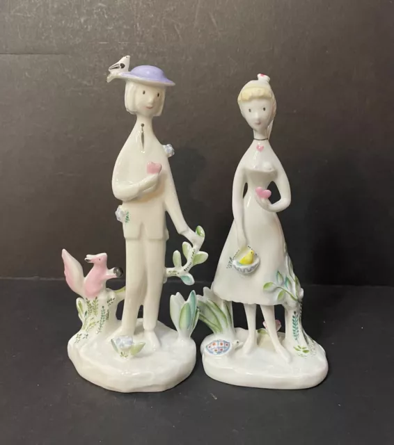 1960 Raymond Peynet Rosenthal Figurines "The Lovers" Midcentury Germany 6”