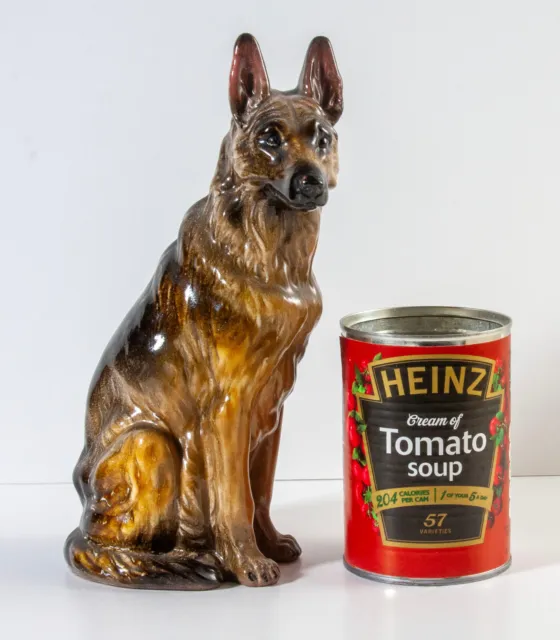 Seltene Vintage 60er Jahre handgefertigte italienische Keramik Deutscher Schäferhund Hund Figur, Salation