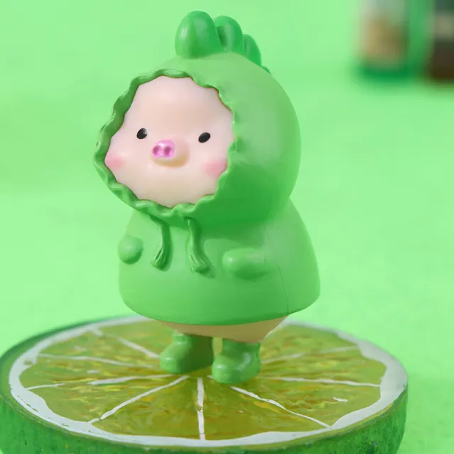7Pc Cute Pig Small Statue Little Figurine Crafts Figure Ornament MiniaturliB Z a