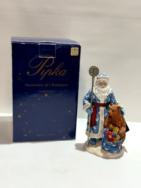 PIPKA 1997 Russian Santa With Staff & Original BOX 11" Vintage #1308