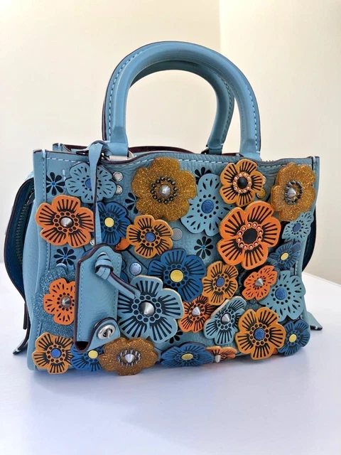 Coach Rogue 25 Tea Rose Steel Blue 10512 Hand Bag Leather Used From Japan  £630.26 - Picclick Uk