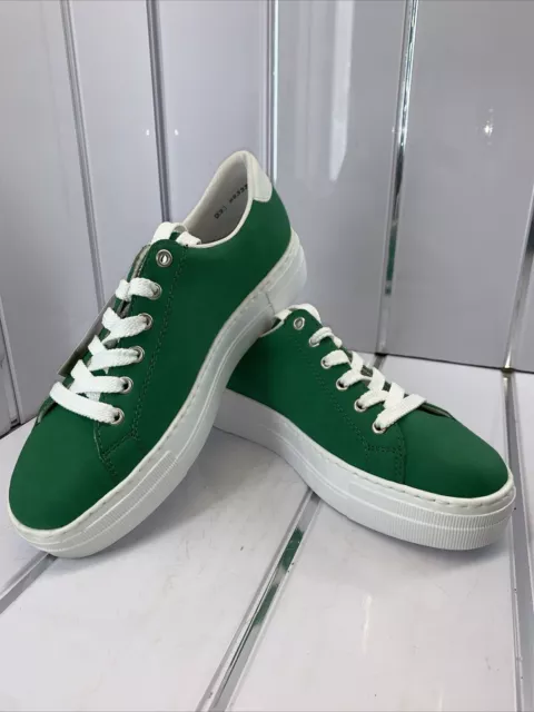 RIEKER ANTISTRESS TRAINERS Womens Platform Fashion Trainers Size 6 Emerald Green 35.00 PicClick UK