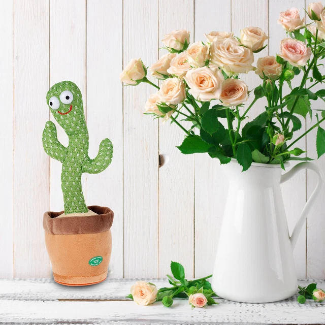 Dancing Cactus Plush Toy Battery Powered Dancing Talking Cactus Toy Light Lamp⮮