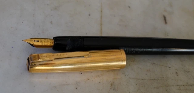 Stylo Plume WATERMAN CF – Résine Brune & Or, Plume 18K, Version Rare, Occasion