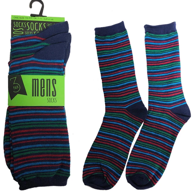 36 Pairs Mens work socks Cotton Striped casual design Ankle Designer  UK 7 -11