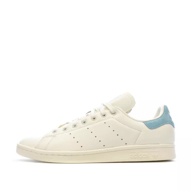 Baskets Blanches/Bleu Homme Adidas Stan Smith