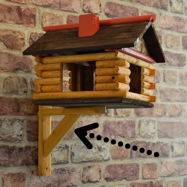 SALE ~~~~ Wall Fence Bird Feader Hanger ~~ HandMade Wooden Weatherproof ~ Garden