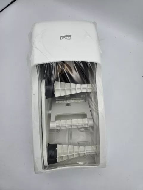 Tork Twin Toilet Paper Roll Dispenser White T26 High-Capacity Roll 55 56 20 Bath