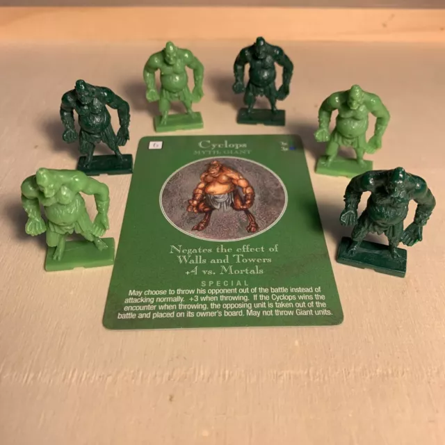 CYCLOPS  6 Tokens and Battle Card for AGE OF MYTHOLOGY Game Greek Parts