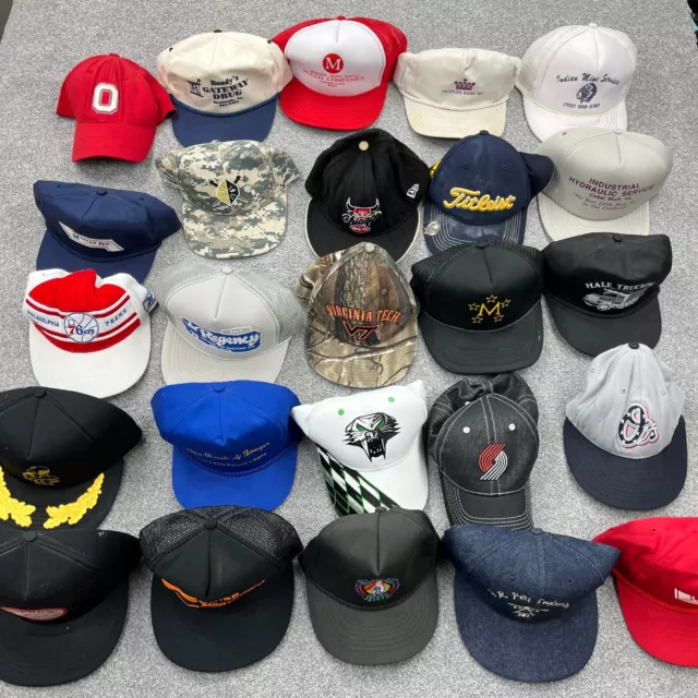 VINTAGE HAT BUNDLE. Snap Back. Sports Hats Trucker Hats. 12 Hats. $75.00 -  PicClick