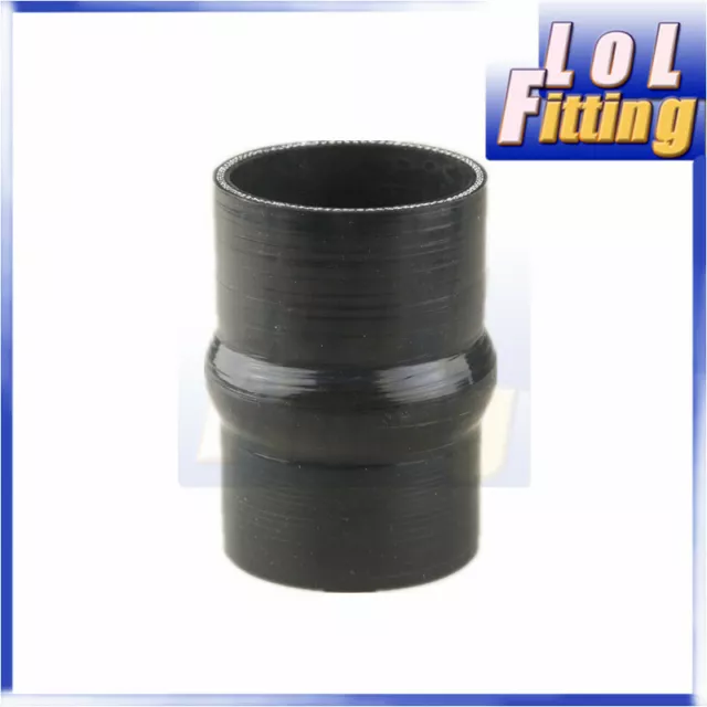 76mm 3" ID Straight Silicone Hump Hose Intercooler Coupler Pipe 3Ply Black