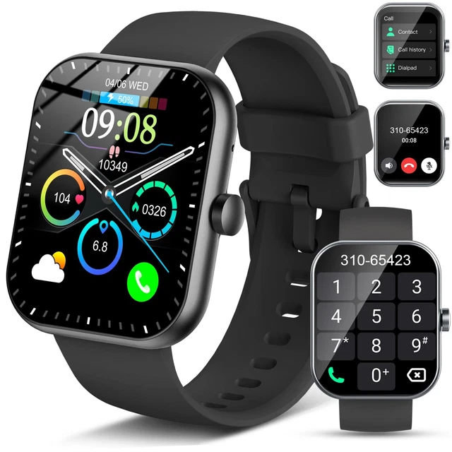 Smartwatch STECEi Con Schermo Curvo HD Da 1.95 Pollici, Chiamate Bluetooth, Fitness Tracker E Impermeabilità IP68 - Per Uomo E Donna (nero) - 2