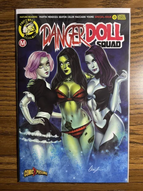 Danger Doll Squad 0 Nm/Nm+ Gorgeous Elias Chatzoudis Comicxposure Variant 2017