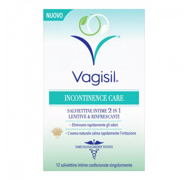 Incontinence Care Salviettine Intime Vagisil® 12 Pezzi