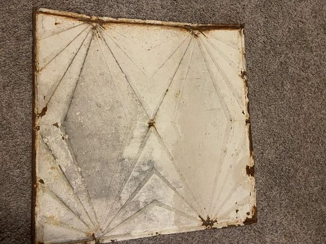 Antique Art Deco design tin ceiling tile 24 x 24