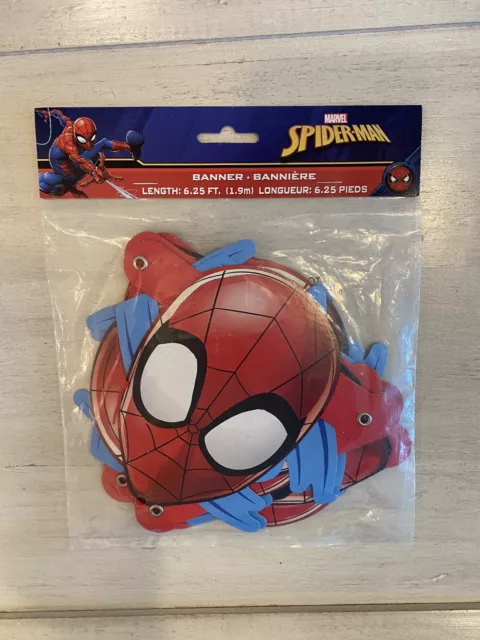 Spiderman Birthday Banner 6 Foot New Sealed