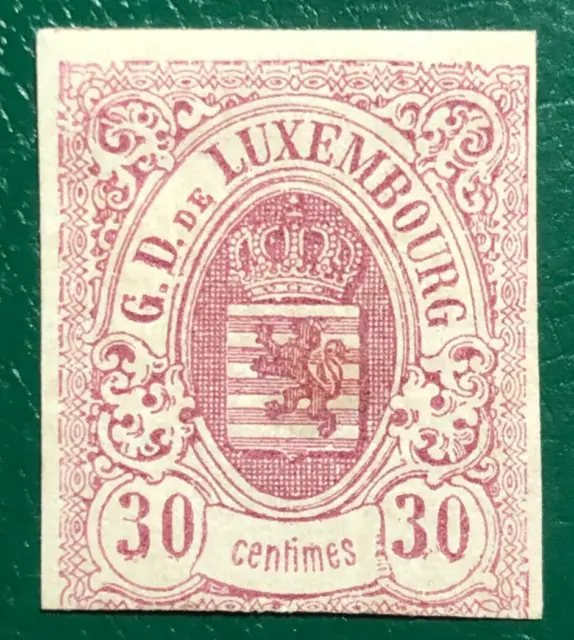 LUXEMBOURG 1859 Wappen  Armoiries 30 c. rotlila ungez. Mi 9 Yt 9 MH (*) KW 360€