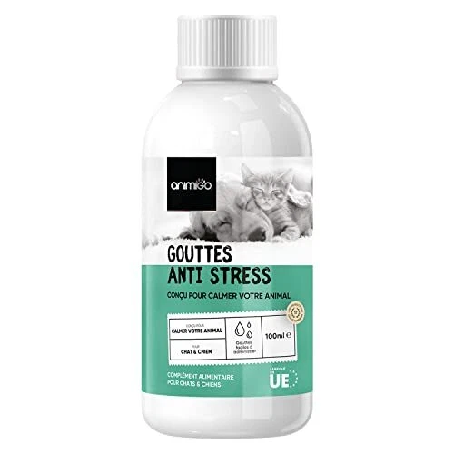 Gouttes Anti Stress pour Chien et Chat 100ml - Calmant pour Chien et Chat -Vitam